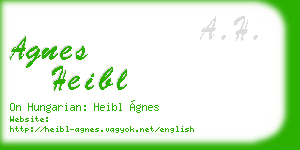 agnes heibl business card