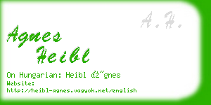 agnes heibl business card